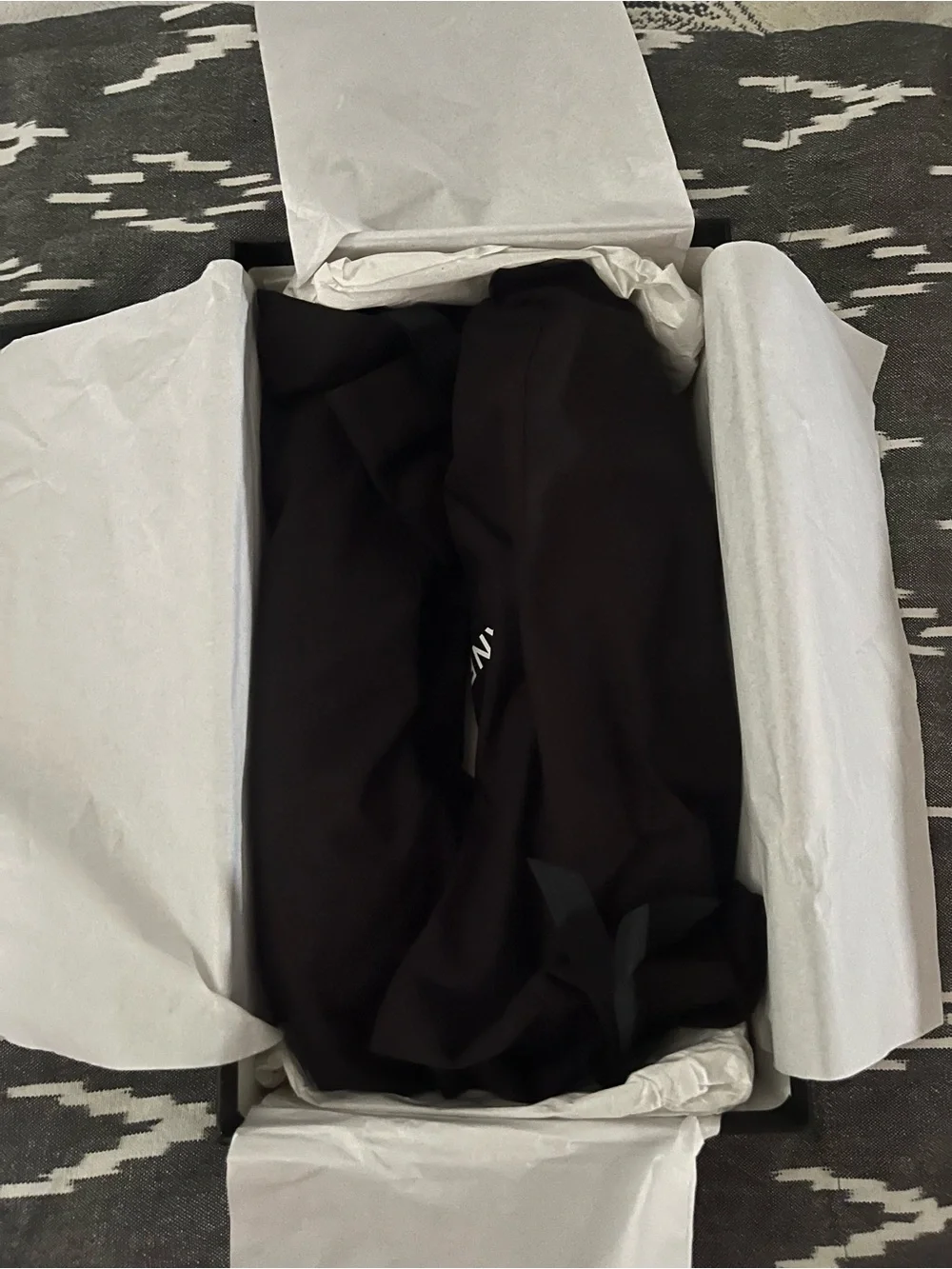 CHANEL Black Mesh Ballet Flats with Bow Trim